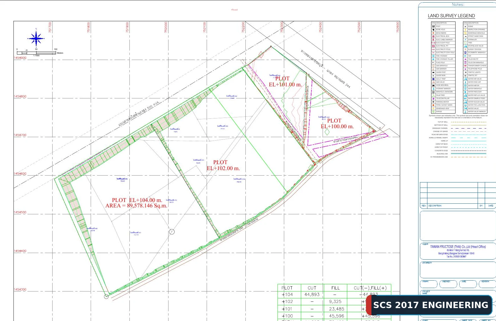 ผังปรับระดับดินและระบายน้ำ Grading REV.1 โครงการหนองใหญ่